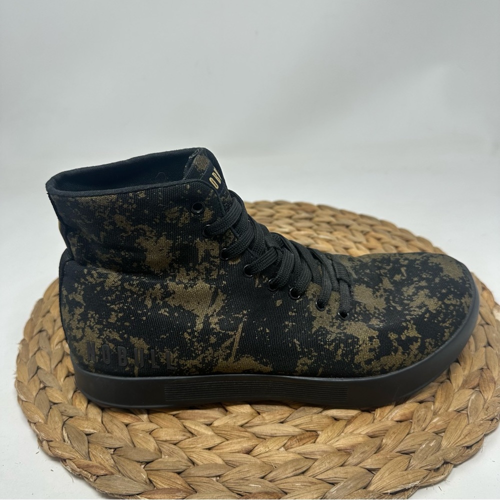 NOBULL Canvas High Top Shoes Pride 2021 Black Gold Size 9 Women's